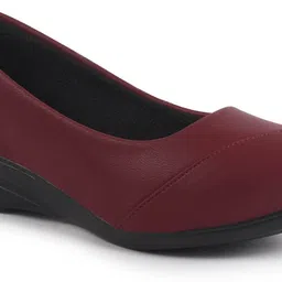 fausto Wedge Heel Slip-On Ballerina Shoes|Elegant Work Flats|Formal Shoes Slip On For Women image 2