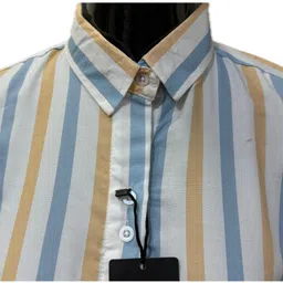 rs fashion Women Regular Fit Striped Wingtip Collar Casual Shirt image 4