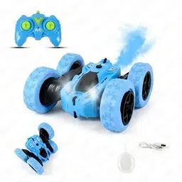 bsn 360° Rotating RC Stunt Car with Light, Smoke & Rechargeable Battery for Kids-picture-19