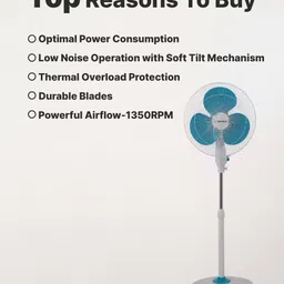 sansui Chetak Speed 400 3 Blade Pedestal Fan image 3