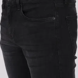 flying machine Men Slim Mid Rise Black Jeans image 5