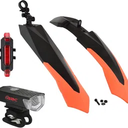 abc amol bicycle components Front & Rear Mudguard Dual Tone & with Premium Cycle Front & Rear Light Full Length Front & Rear Fender-picture-21