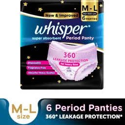 whisper Super Absorbent Period Panty, M-L Panties Sanitary Pad-picture-16