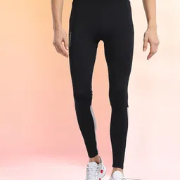 hrx by hrithik roshan Color Block Men Black Tights image 2