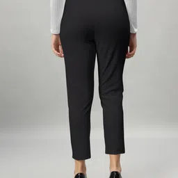 wuxi Women Regular Fit Black Lycra Blend Trousers image 2