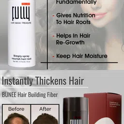 americolor fully Building Fiber With Hair Nourishing Spray Medium Hair Volumizer Powder & Spray Nutritional & Repaired 117ml Hair Spray and 23Gram Black Hair Fiber Fully Hair Medium Hair Volumizer Hair Fiber and Hair Spray image 4
