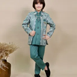pixie n prince Boys Embroidery Sherwani Set image 1