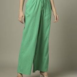 marks & spencer Pure Cotton Wide-Leg Trousers-picture-8