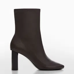 MANGO Women Leather Mid-top Regular Boots-picture-30