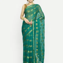Rhey Beads and Stones Pure Chiffon Saree image 1