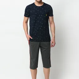 mack jonney Vimal Jonney Men Navy Blue Printed Cotton Blend Track Suit-picture-26