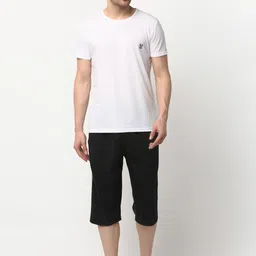 mack jonney VIMAL JONNEY Men White & Grey Pure Cotton Night Suit-picture-11