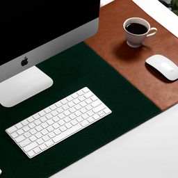 DailyObjects Green & Brown Turf 2.0 Felt Desk Mat & Mouse Pad-picture-0