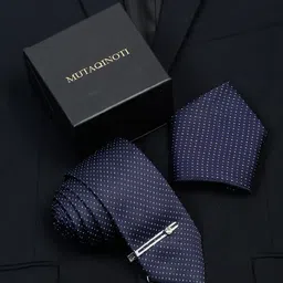 MUTAQINOTI Men Printed Silk Blend Necktie Accessory Gift Set-picture-13