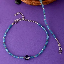 Silvermerc Designs Set Of 2 Silver-Plated Beaded Anklet-picture-10