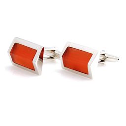 PELUCHE Silver-Toned & Orange Quirky Cufflink-picture-5