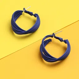Sangria Silver Plated Hoop Earrings-picture-22