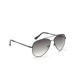 IRUS by IDEE Unisex Grey Lens & Black Aviator Sunglasses IRS1019C2SG-Black-picture-36