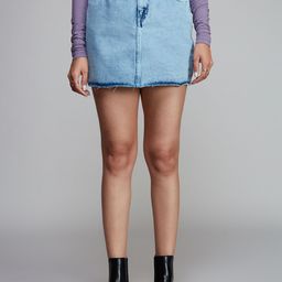 20Dresses Mini-Length Pure Cotton A-Line Denim Skirt-picture-1