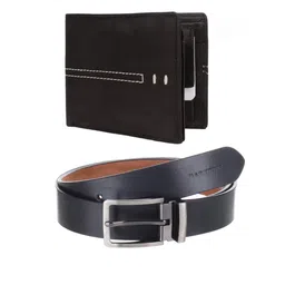 MARKQUES Men Black Solid Leather Accessory Gift Set-picture-24
