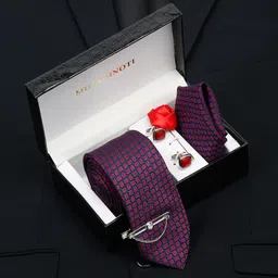 MUTAQINOTI Men Silk Necktie Accessory Gift Set-image-23