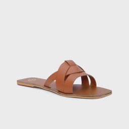 20Dresses Tan Brown Strappy Open Toe Flats-picture-42
