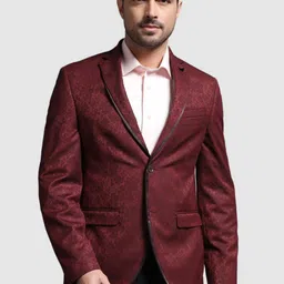 Blackberrys Printed Shawl Collar Long Sleeves Slim-Fit Single-Breasted Blazer-picture-24