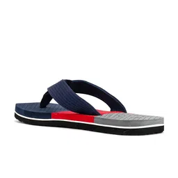 Khadims Men Navy Blue & Red Colourblocked Thong Flip-Flops image 2