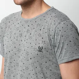 mack jonney VIMAL JONNEY Men Black & Grey Printed Night suit image 3