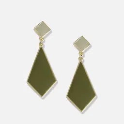 SOHI Gold-Plated geometric Drop Earrings image 2