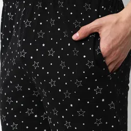 mack jonney VIMAL JONNEY Men Black & Grey Printed Night suit image 5