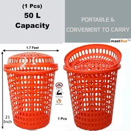 mastbus 50 L Red Laundry Basket image 3