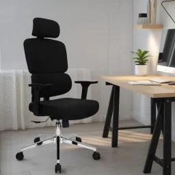 mintwud from pepperfry Takeo High Back Ergonomic Office Chair with 3D Adjustable Armrests Adjustable Headrest and Multi Tilt Lock Feature image 1