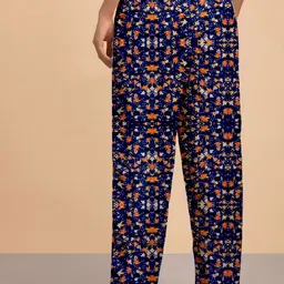 LYRA Women Printed Relaxed-Fit Mid-Rise Cotton Lounge Pants image 2