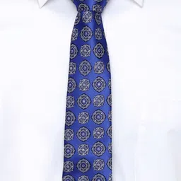 Alvaro Castagnino Men Blue & White Printed Broad Tie-image-96