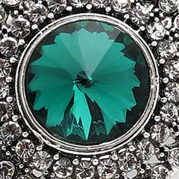 SOHI Silver-Plated White &Green Stone-Studded Adjustable Finger Rings image 4