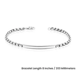 LeCalla Men Sterling Silver Handcrafted Silver Plated Link Bracelet image 5