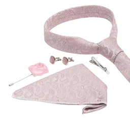 MUTAQINOTI Men Printed Silk Blend Necktie Accessory Gift Set image 5