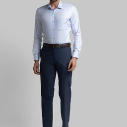 Raymond Men Checked Formal Trousers image 5
