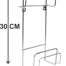 world of shoppee Chakla/Belan Kitchen Rack Stainless Steel Chakla Belan Stand Steel image 3