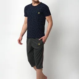 mack jonney Vimal Jonney Men Grey Cotton Blend Track Suit image 4