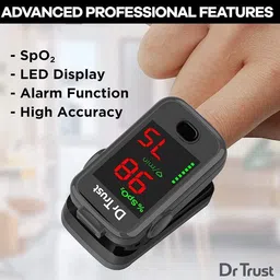 Dr Trust USA Fingertip Blood Oxygen Monitor-215 LED Display, Measure SpO2, Heart Rate, PI Pulse Oximeter image 2