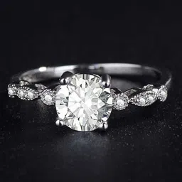 MYKI Silver-Plated Cubic Zirconia-Studded Finger Ring-picture-27