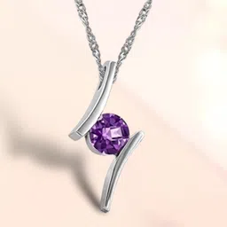 MYKI Silver-Plated Cubic Zirconia-Studded Geometric Design Pendant-picture-16