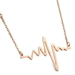 FIMBUL Gold Plated Heartbeat Pendant Necklace image 2