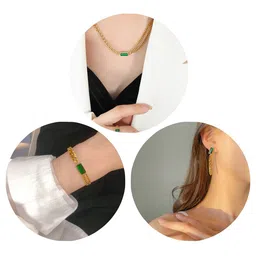 MYKI Gold-Plated CZ Stone- Studded Jewellery Set image 4