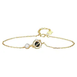 MYKI Women Cubic Zirconia Gold-Plated Link Bracelet image 3