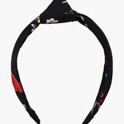 BuckleUp Women Black & Red Printed Hairband-image-59