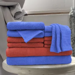 Aura Set Of 12 Solid 500 GSM Cotton Towel Set image 2