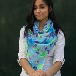 BUTA BUTI Floral Printed Cotton Scarf-picture-17